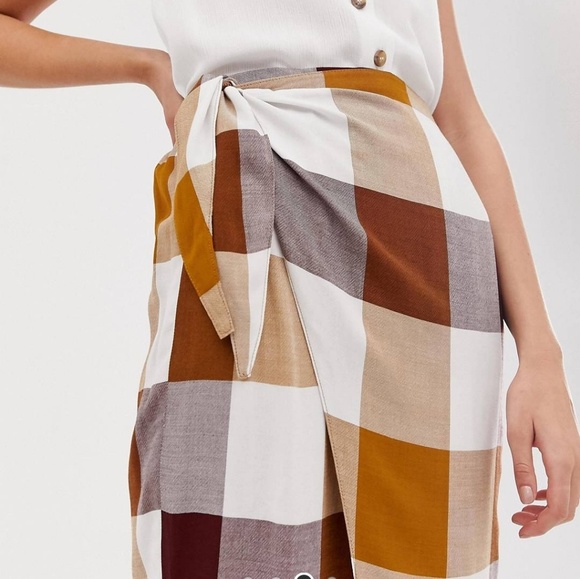Plaid wrap Autom ASOS skirt - Picture 4 of 7